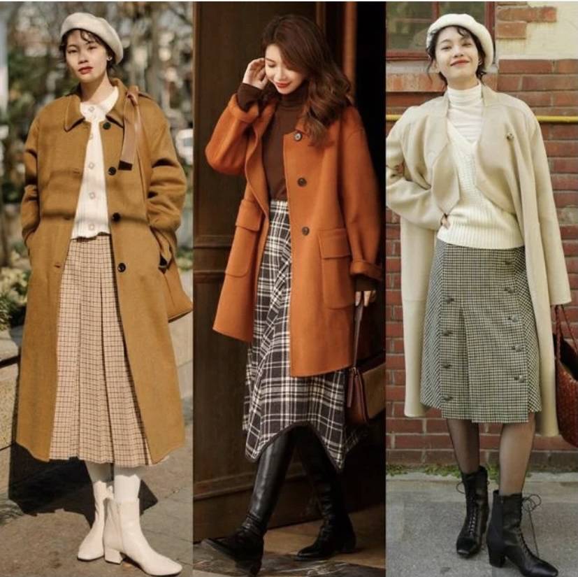 整体 “大衣+靴子”,适合成熟女性的高级优雅风格,谁穿谁美