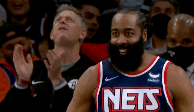 原创篮网2.2秒罚球绝杀!哈登34分10板8助爆发:单臂补扣 三分里程碑