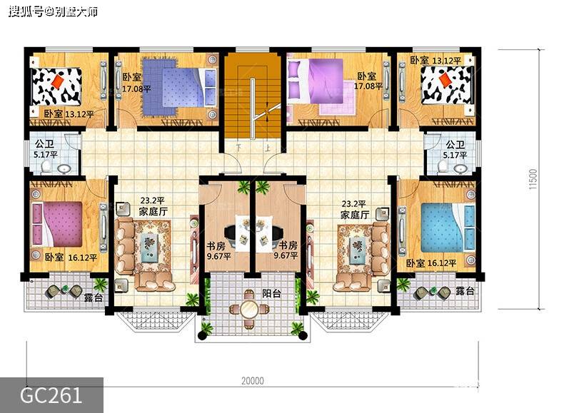 各有特色的兄弟双拼二层小别墅设计原来双拼有这么多建法
