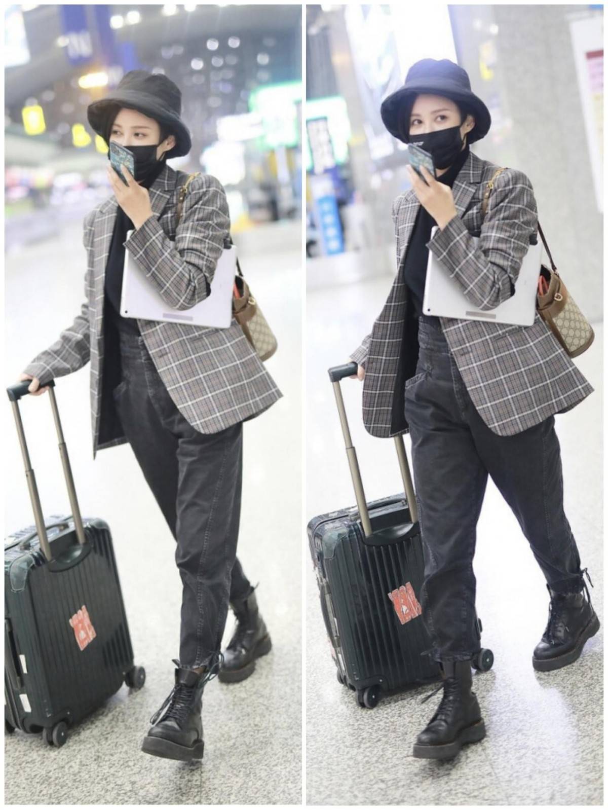 太阳帽 张歆艺还挺会赶时髦的,戴着帽子很新潮,感觉比普通人会打扮自己