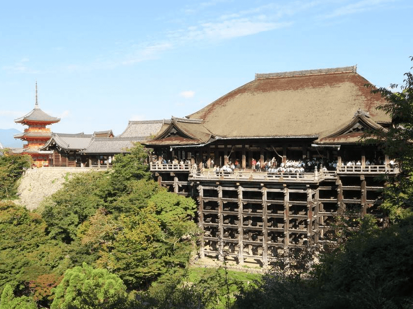 日本京都的赏樱名所之一清水寺