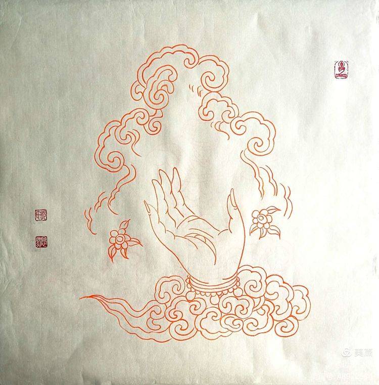 传承有序 妙笔生花 ——实力派书画家郭思然朱砂白描佛手系列作品欣赏