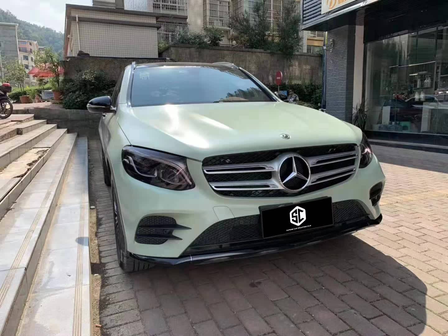 sc改色膜奔驰改色陶瓷卡其绿
