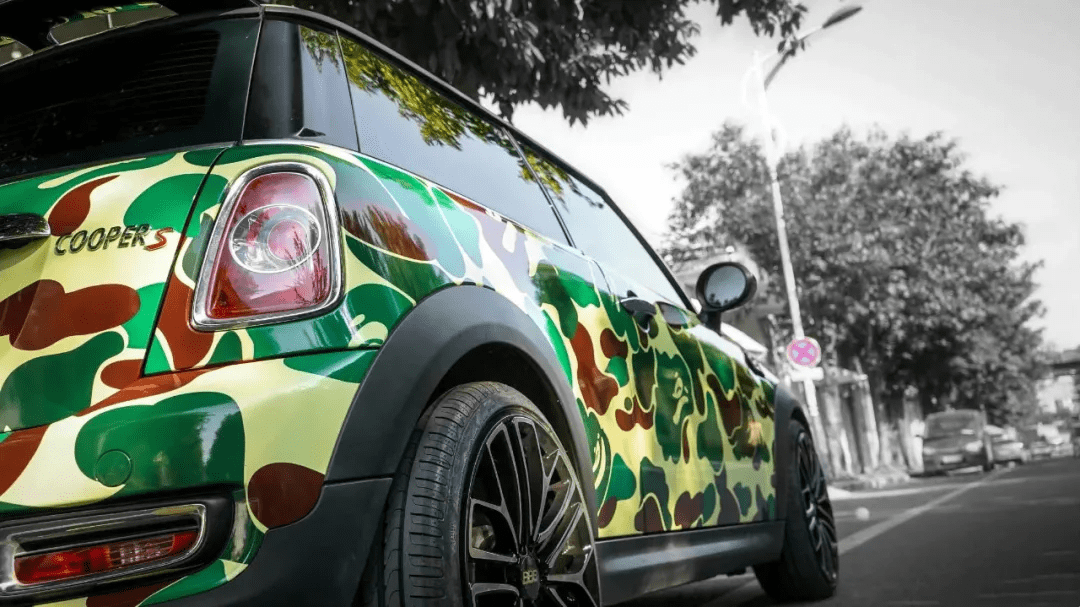 minicooper改色分享丨迷彩彩绘