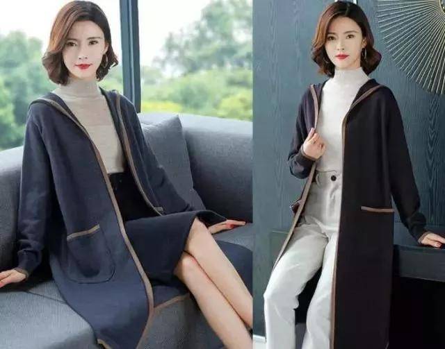 毛衣 连帽开衫”超火!时尚、百搭、高级显瘦