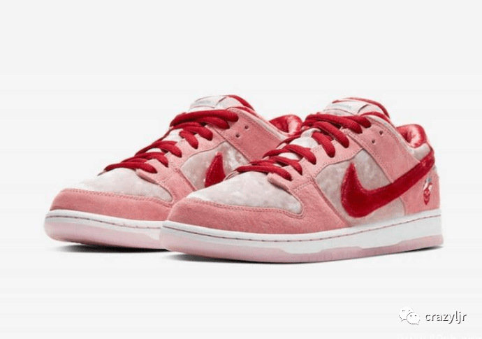 Nike SB Dunk Low Strange Love 情人节粉丝绒低帮板鞋CT2552-800_手机