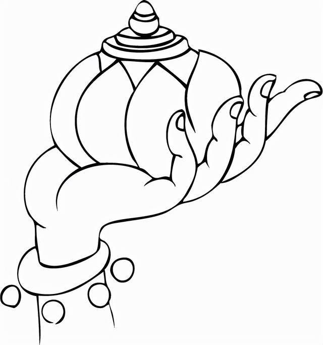 白描佛手,观者多福_佛手_白描_观者