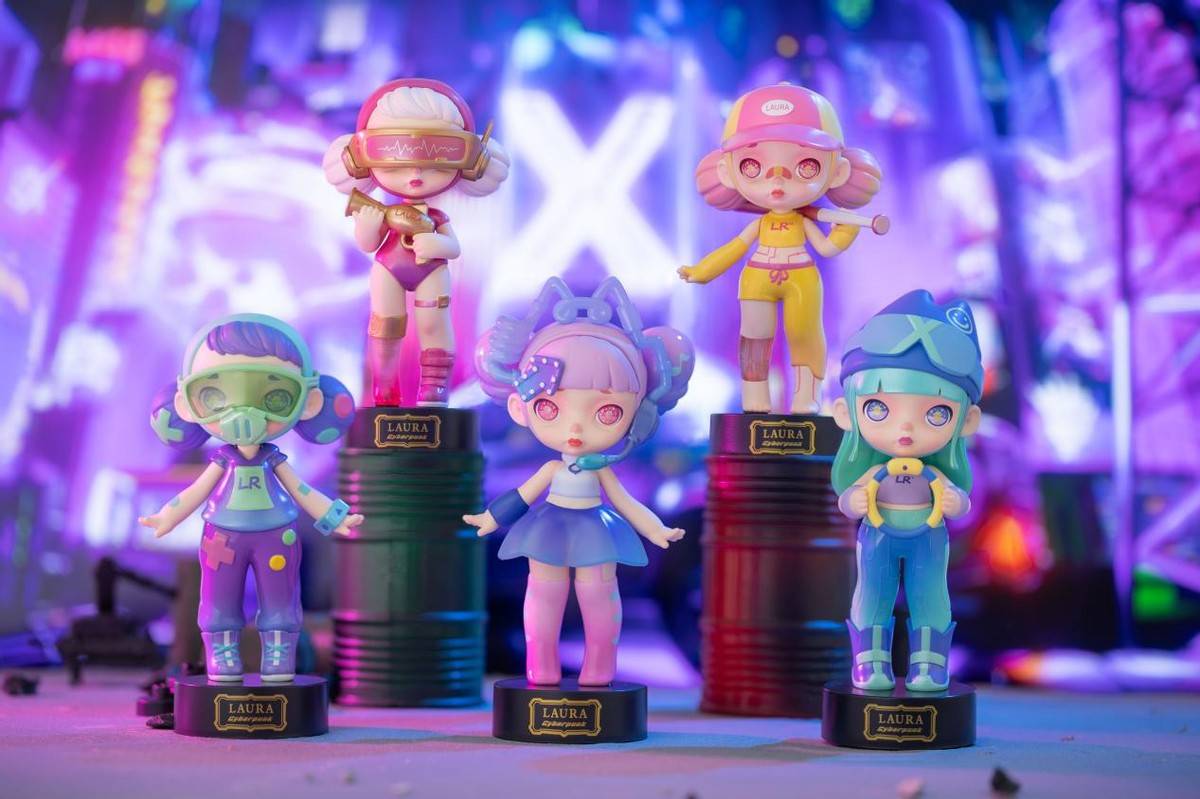 Popmart Laura フィギュア 太空舱 150% サイズ 5点セット TOYCITY玩具城市新品LAURA国风系列太空舱潮玩盲盒女孩送人礼物