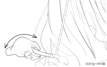 发髻铅笔线描古风美人画法