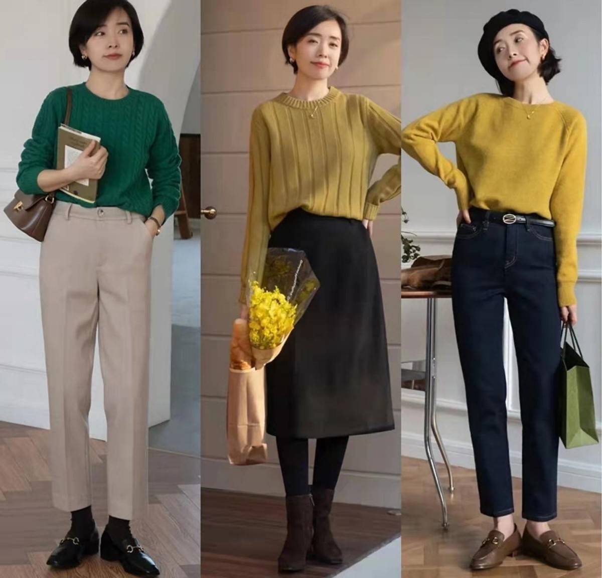 整体 “呢大衣+5类打底毛衣”,身高不足1米6的女人,冬季建议这样穿