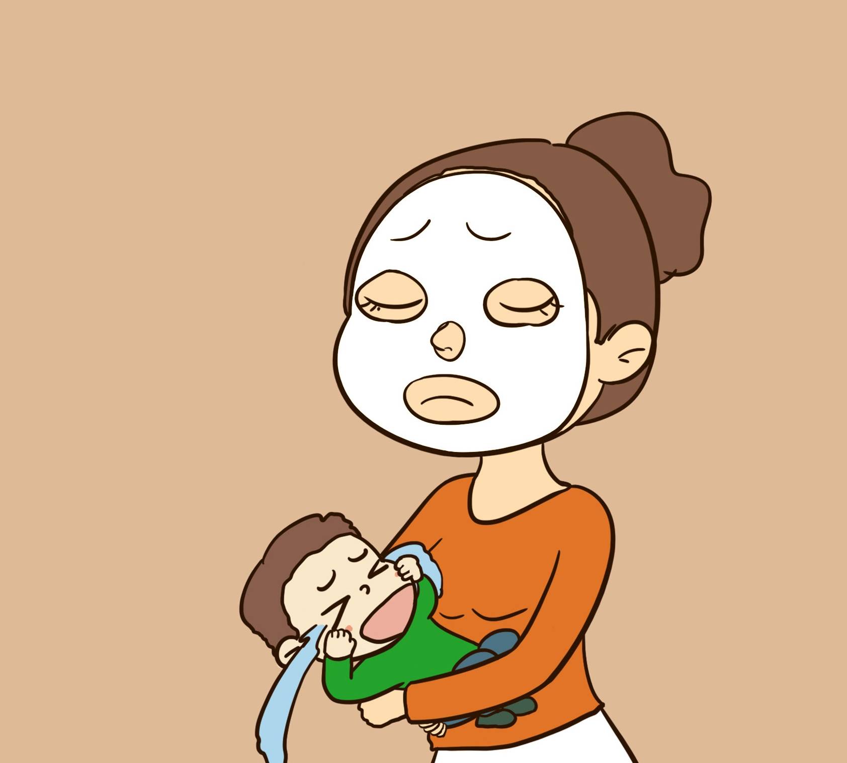 因为|二胎妈妈的真实生活，带一个娃带俩娃要累十倍！