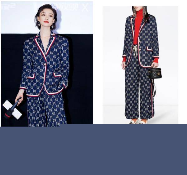 套装 倪妮不是一般的高级,穿奶奶睡衣配毛绒乐福鞋,拽萌拽萌的感觉