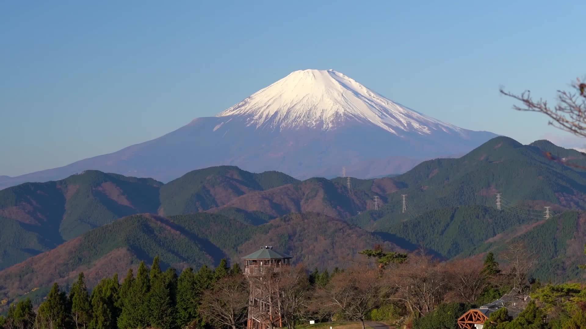 带你走进日本的富士山4k航拍3分钟告诉你富士山的风光