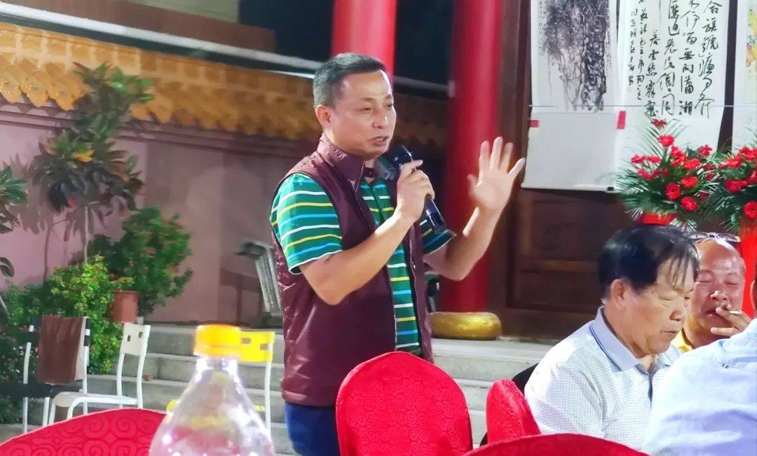 海南省南国书画院顾问邢福孝致辞乐东县梦璜文化研究会秘书长邢福弟