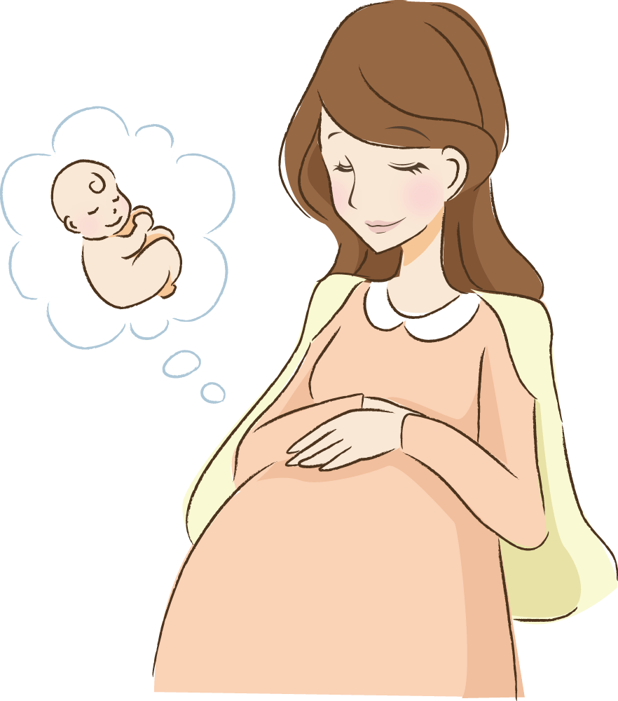 二胎孕妇卡通图片可爱图片
