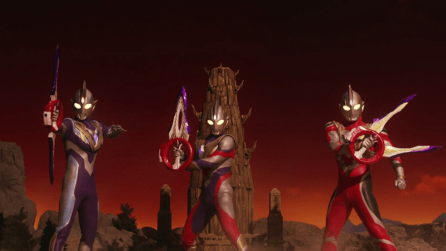 特利迦最终三部曲剧照,红眼达贡怒锤特利迦,梅加杰厄震撼亮相_卡尔