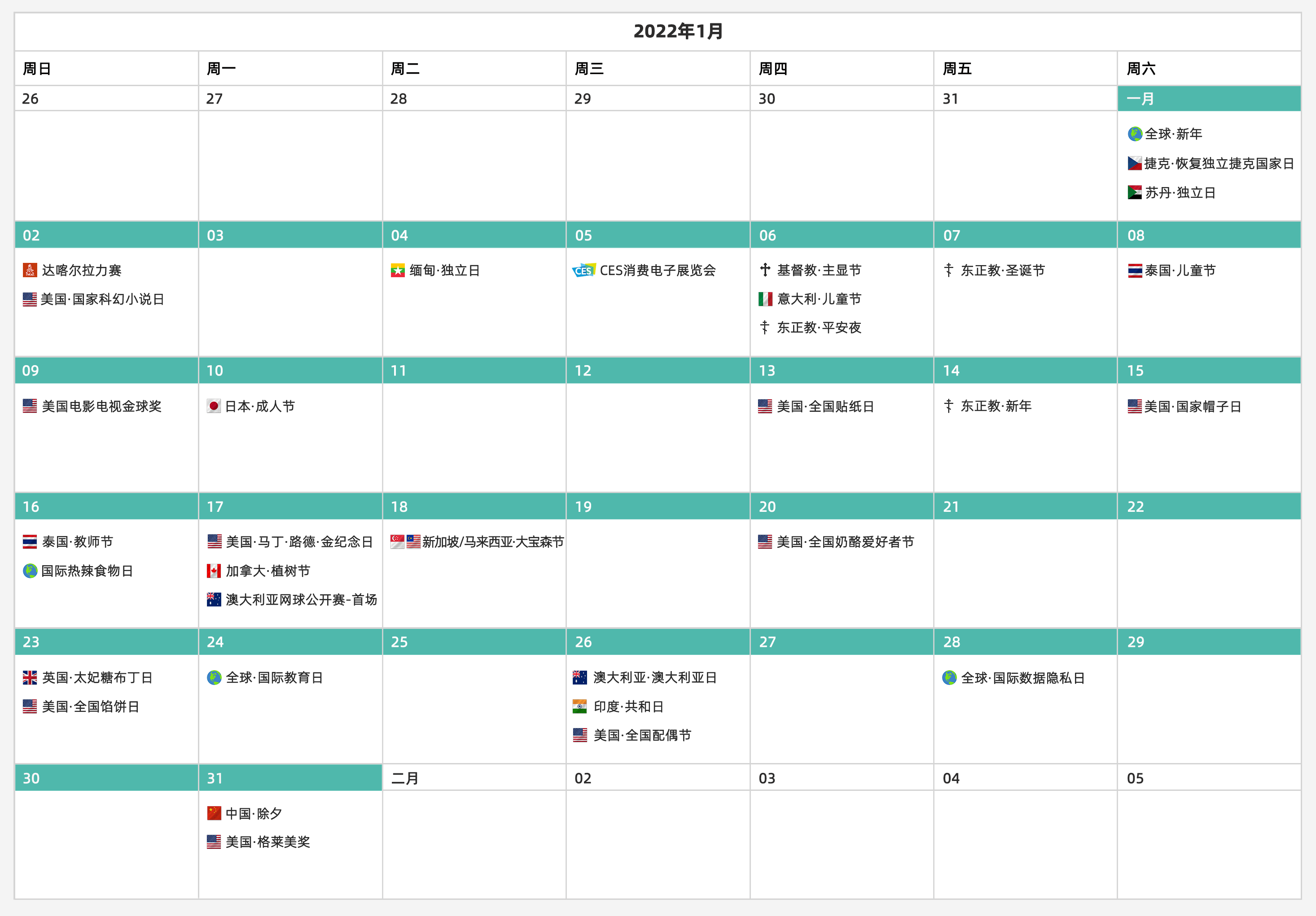 OneSight：1月海外营销日历_搜狐网