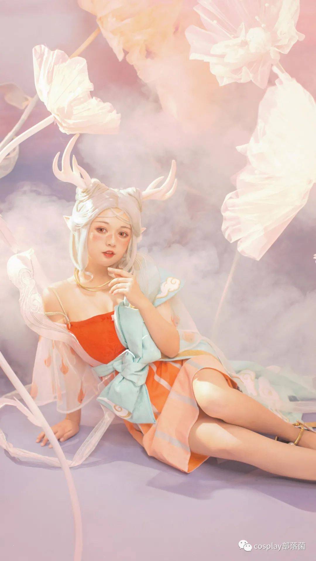 cos:王者荣耀瑶遇见神鹿cos正片@黑猫猫