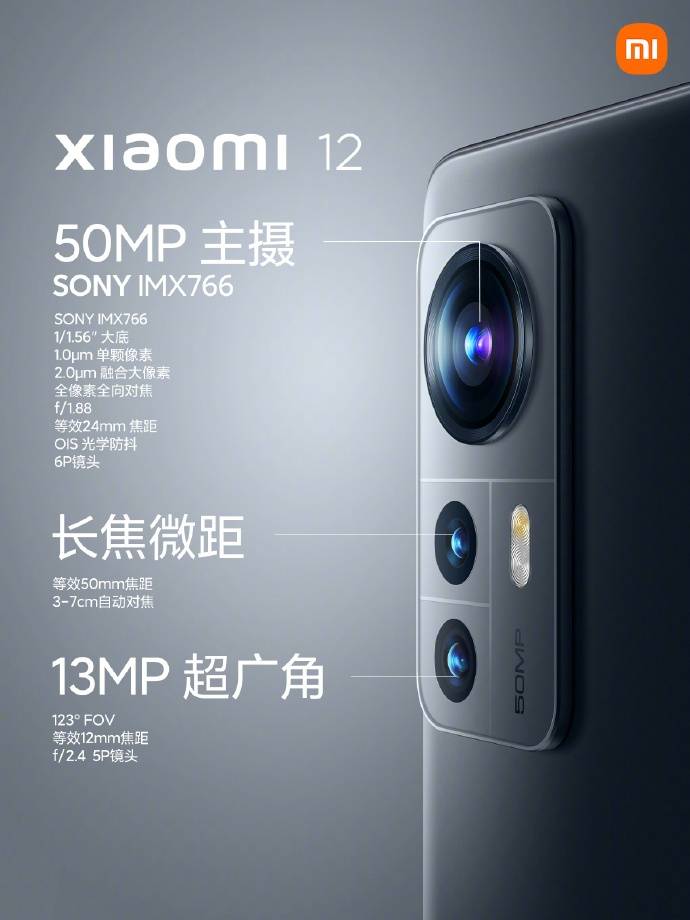 广角镜头|对标iPhone 13！小米12发布：售价3699元起