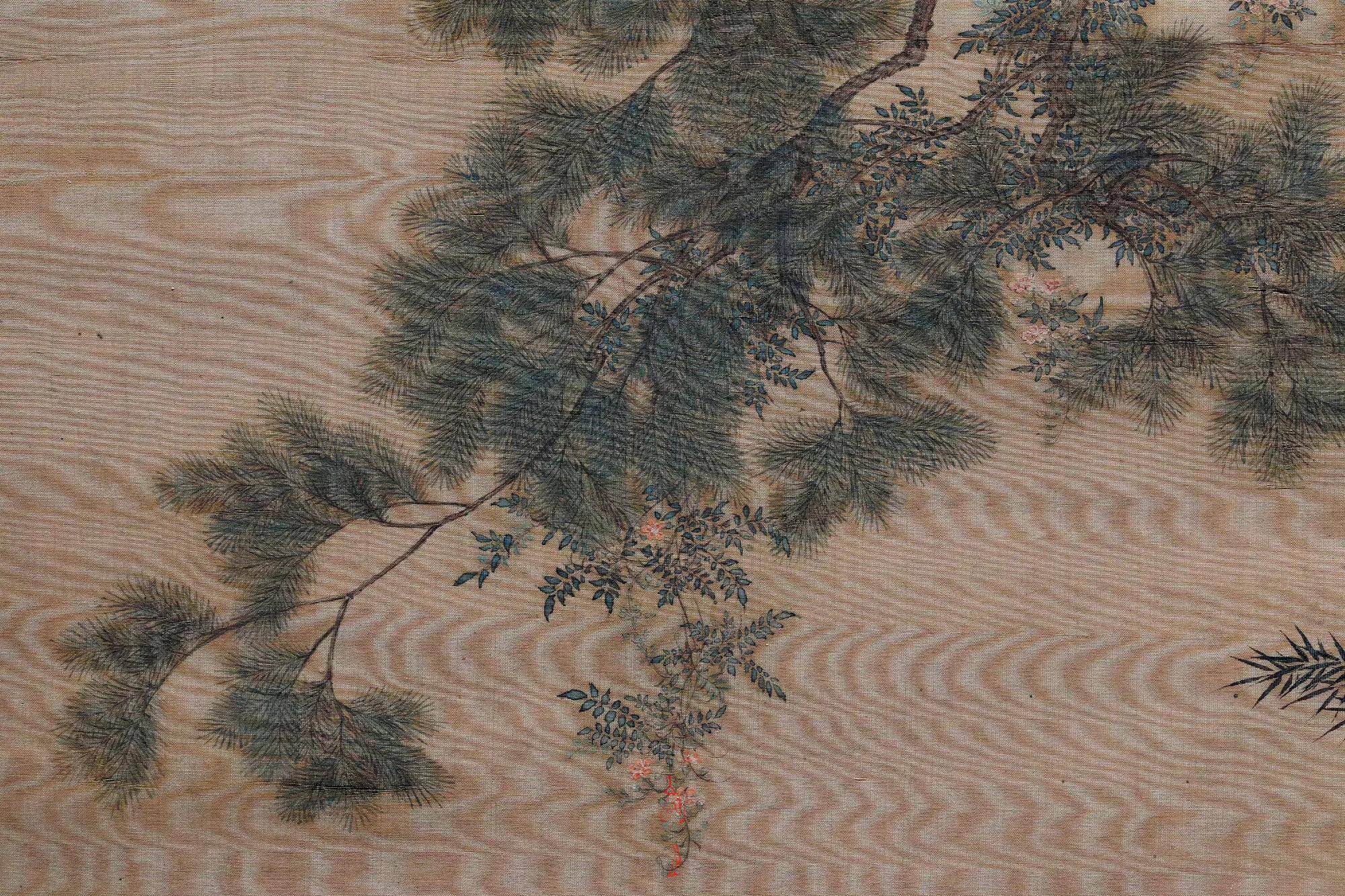 宋徽宗听琴图细节高清多图展示