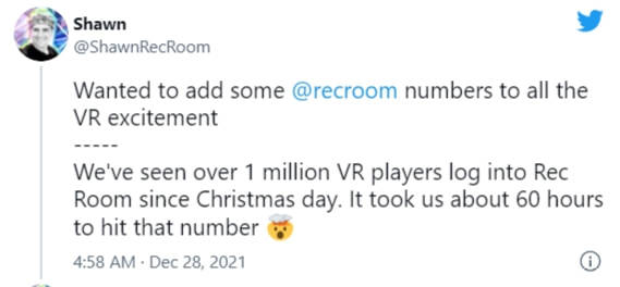 登陆|数据不会说谎：多款VR游戏开发者分享圣诞期间产品火爆数据