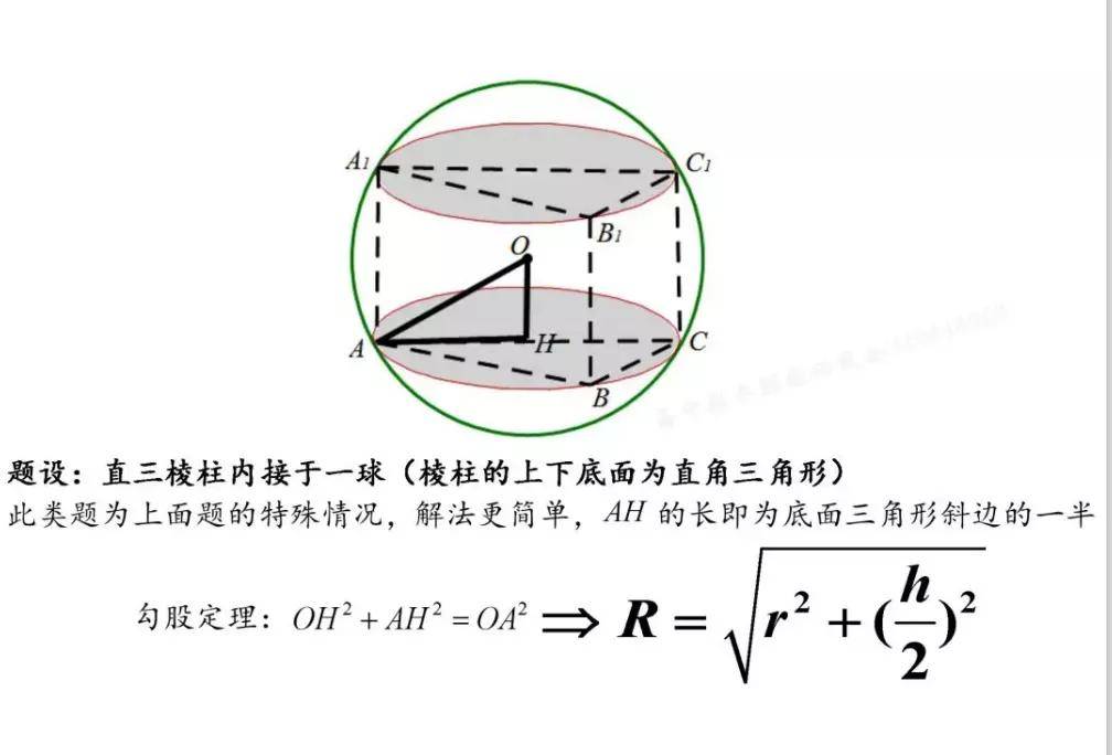 试题【高中数学】8种外接球与内切球试题类型，记住直接套公式！