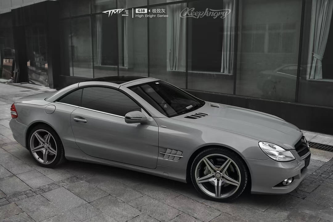 tmd改色膜潮牌车膜奔驰汽车改色贴膜极致灰