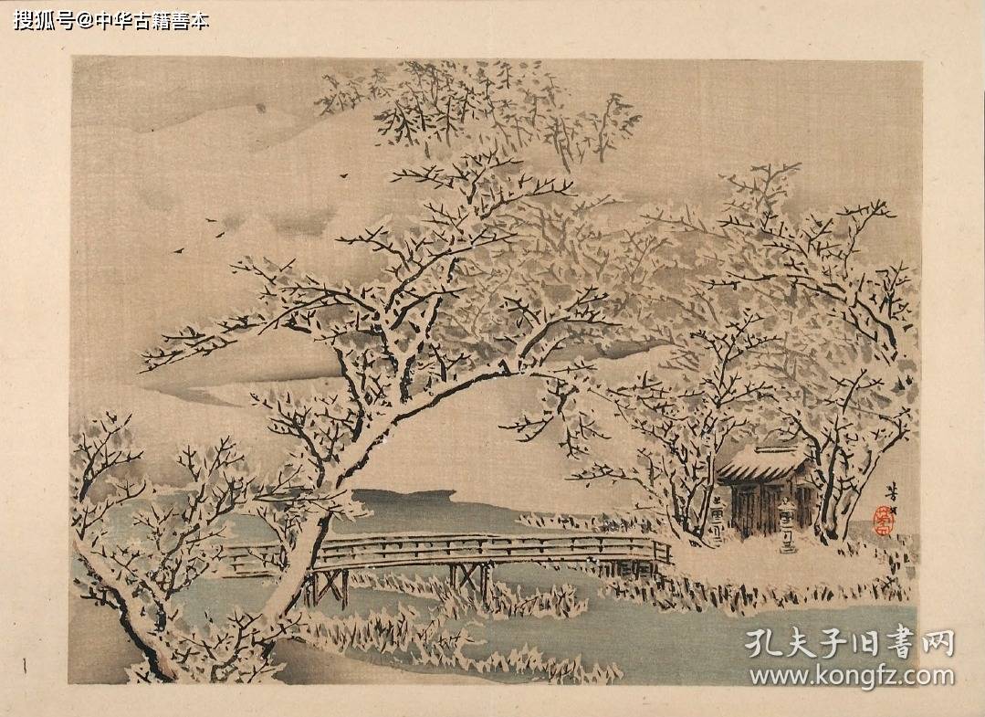 原典|雍府画帖：明治时期日本京都四季风景画册