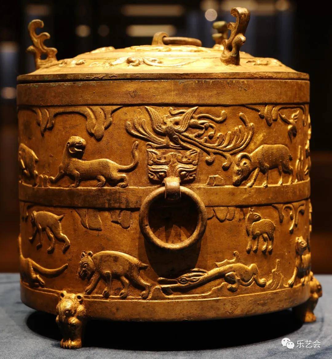 西汉鎏金胡傅铜温酒樽：悦目赏心分享《华夏之华——山西古代文明精粹特展》_文化_右玉县_时期