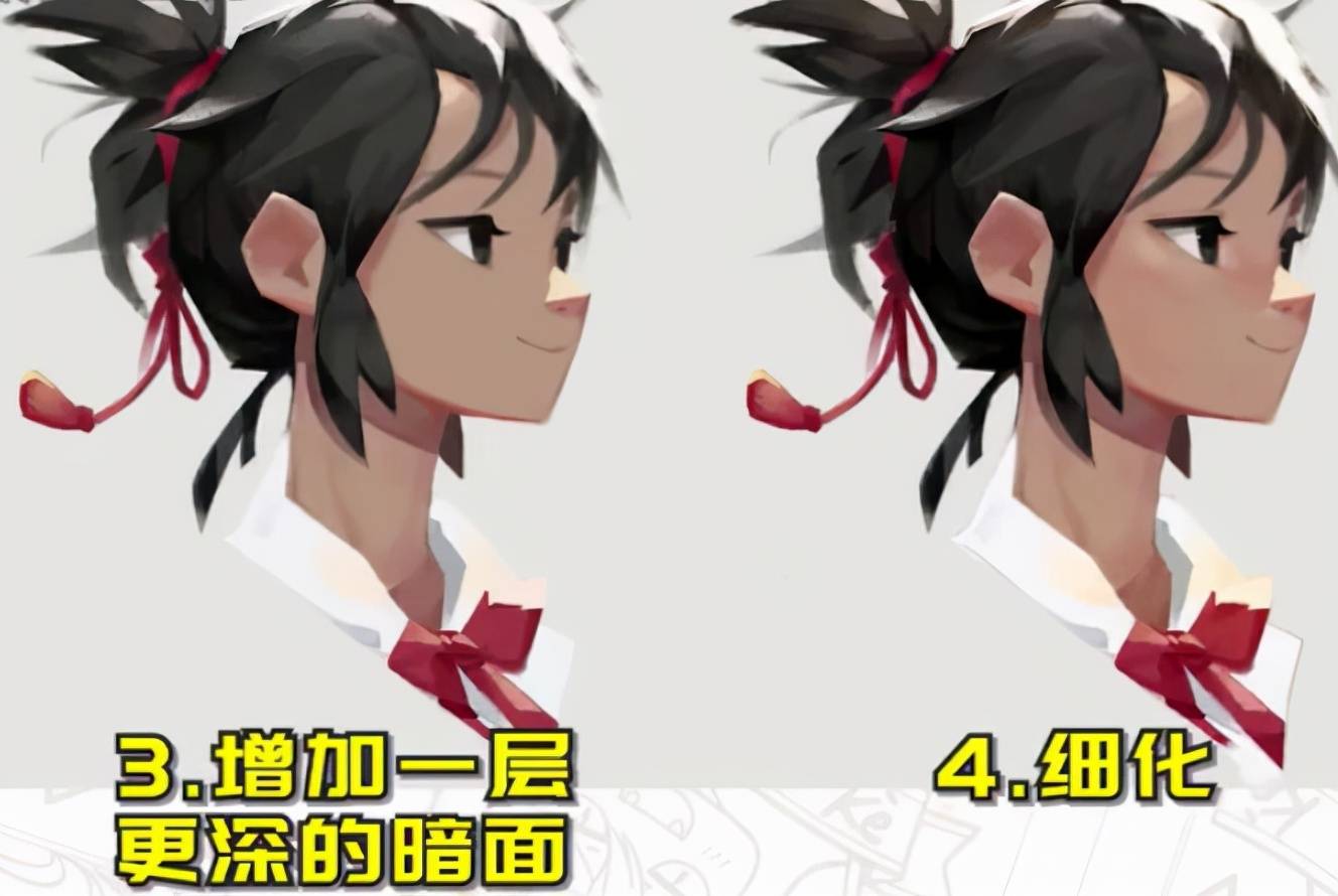 对比色板绘如何上色配色？板绘肤色上色方法