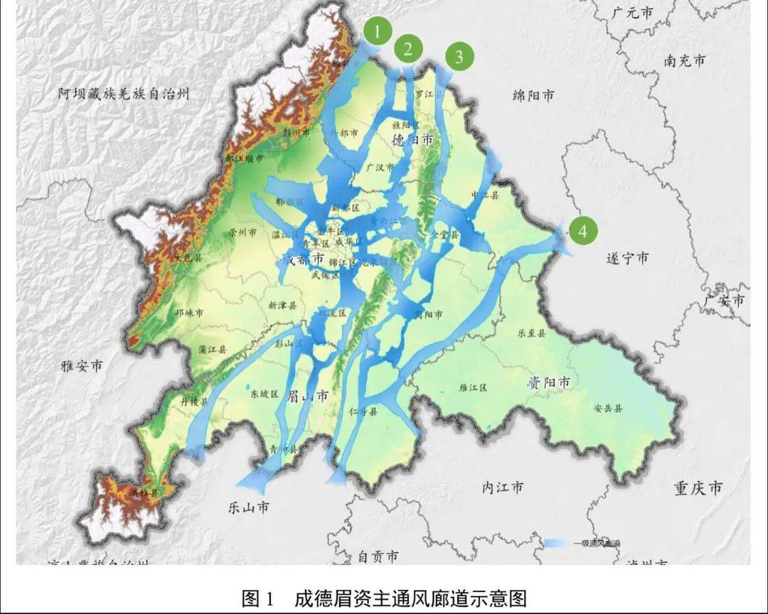 成德眉资城市主通风廊道示意图曝光_区域_一线_龙泉