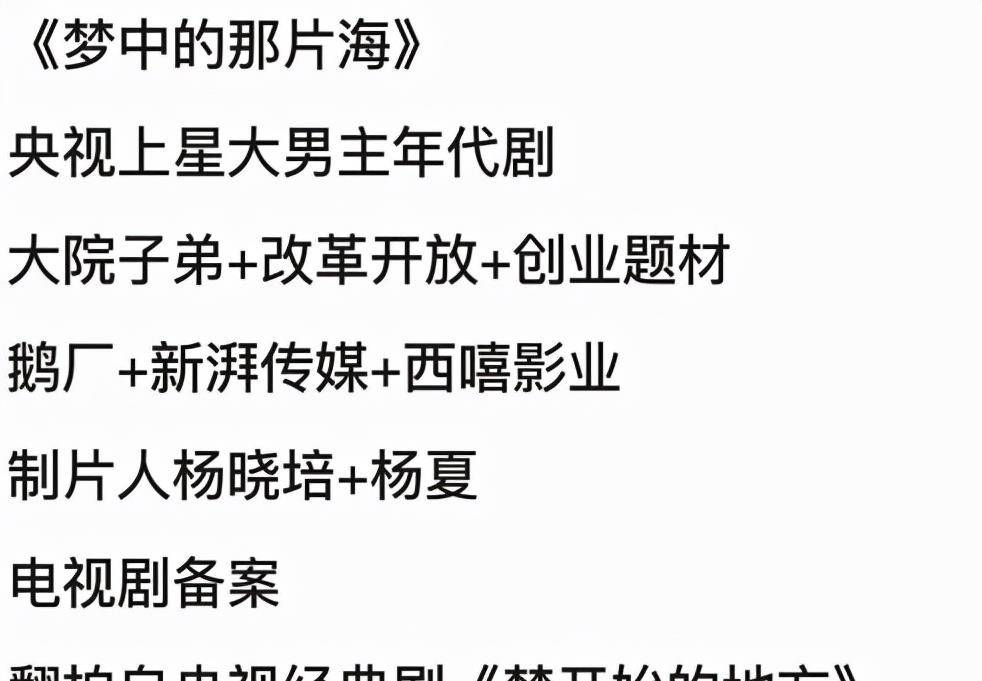 演技|肖战被传又一S级大剧《梦中的那片海》要来了，演员阵容可观，有望大火