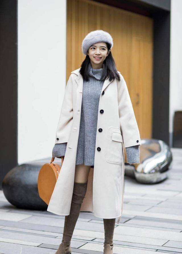 三木 过年穿大衣时，建议少配打底裤！看看三木的穿搭，你会有所启发