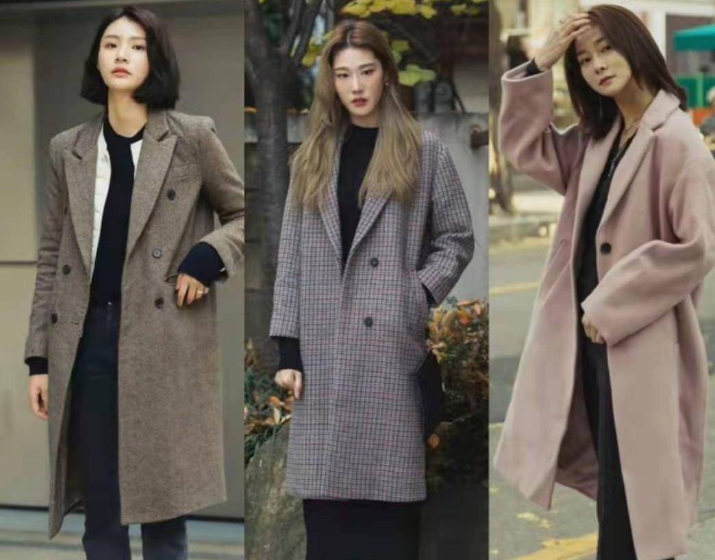 设计 实拍韩国女生街头穿搭,对大衣真是情有独钟,路人也能穿出超模范