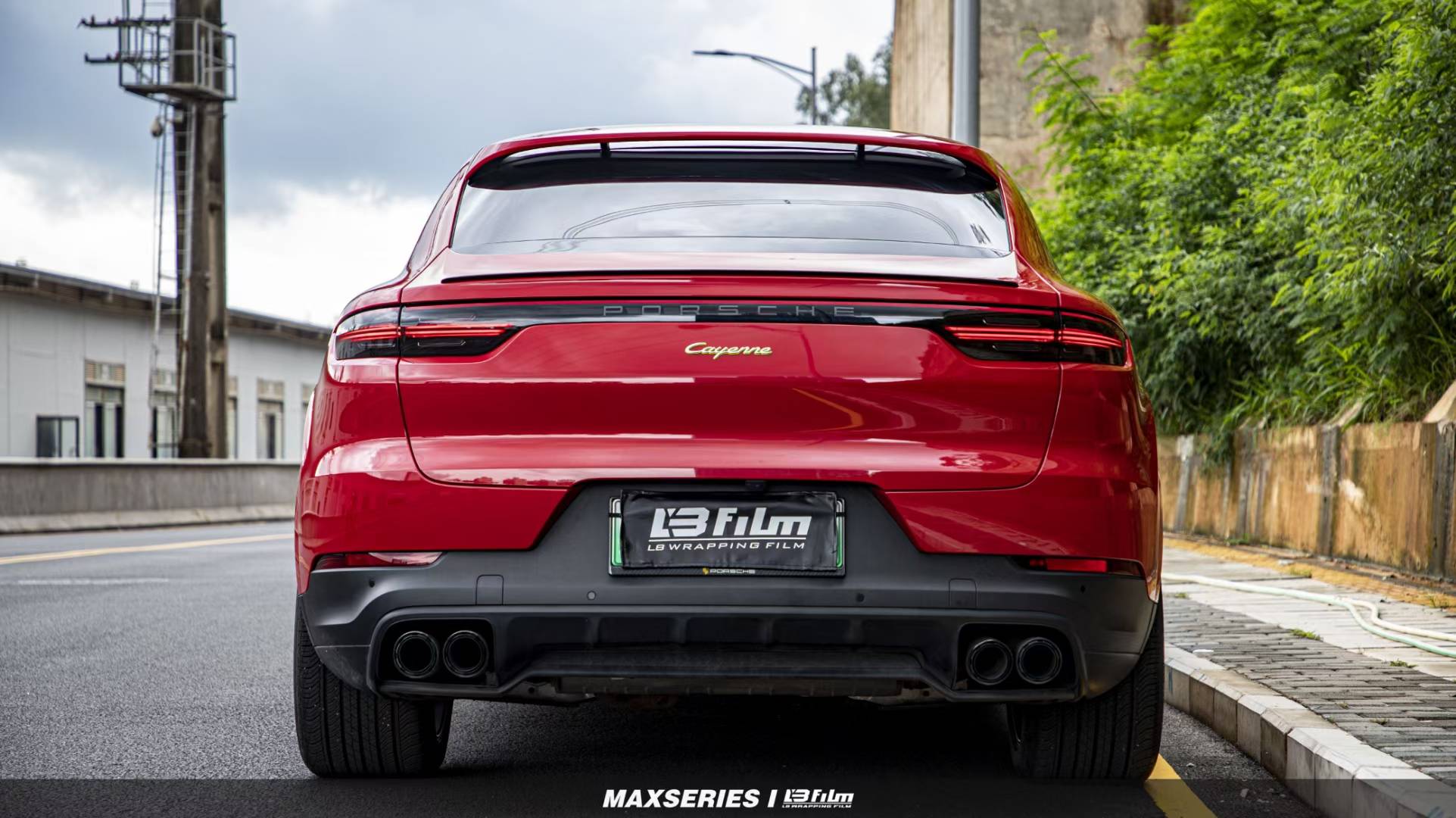 保时捷-卡宴lbfilm改色膜lb胭脂红