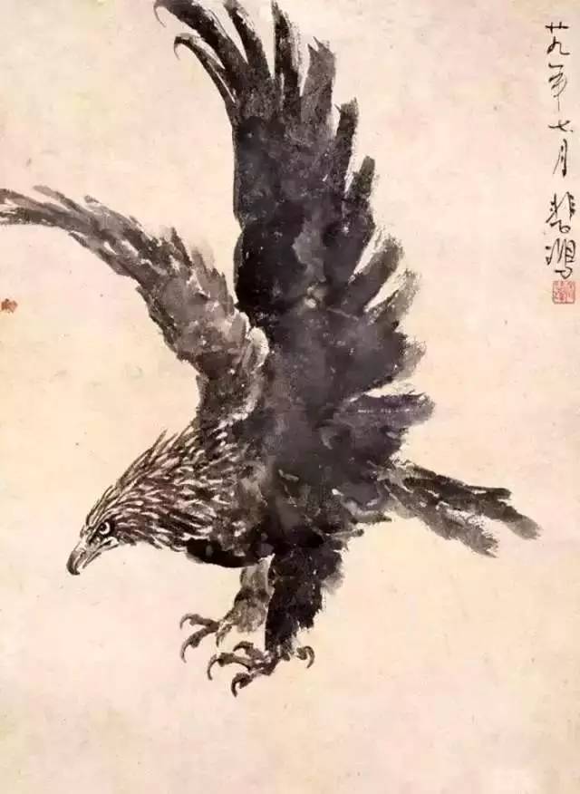 画鹰大家朱祖国与大师徐悲鸿的碰撞：艺融中西、妙而不同_搜狐网
