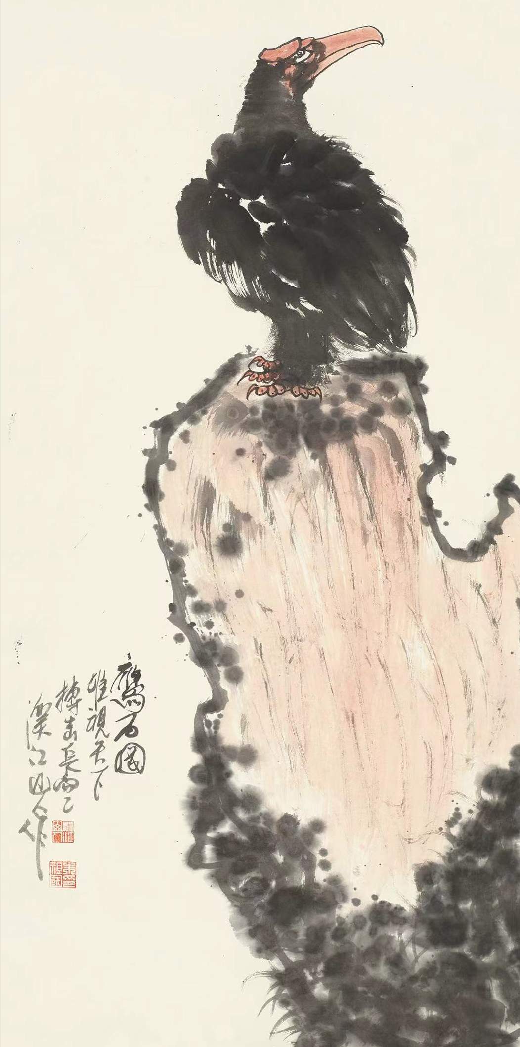 文革時代 字画 書画 絵巻 徐悲鴻 作品 動物 鶏 作品封箱 文革時代 字画 書画 絵巻 徐悲鴻 作品 動物 鶏 作品封箱