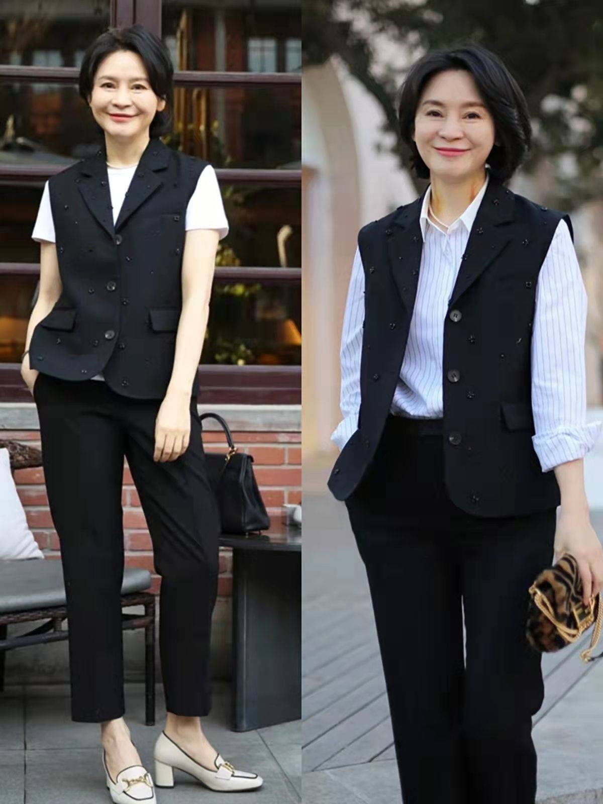 马甲 50+妈妈辈开春第一件“外套”，要从这几款里选，穿再久都不过时