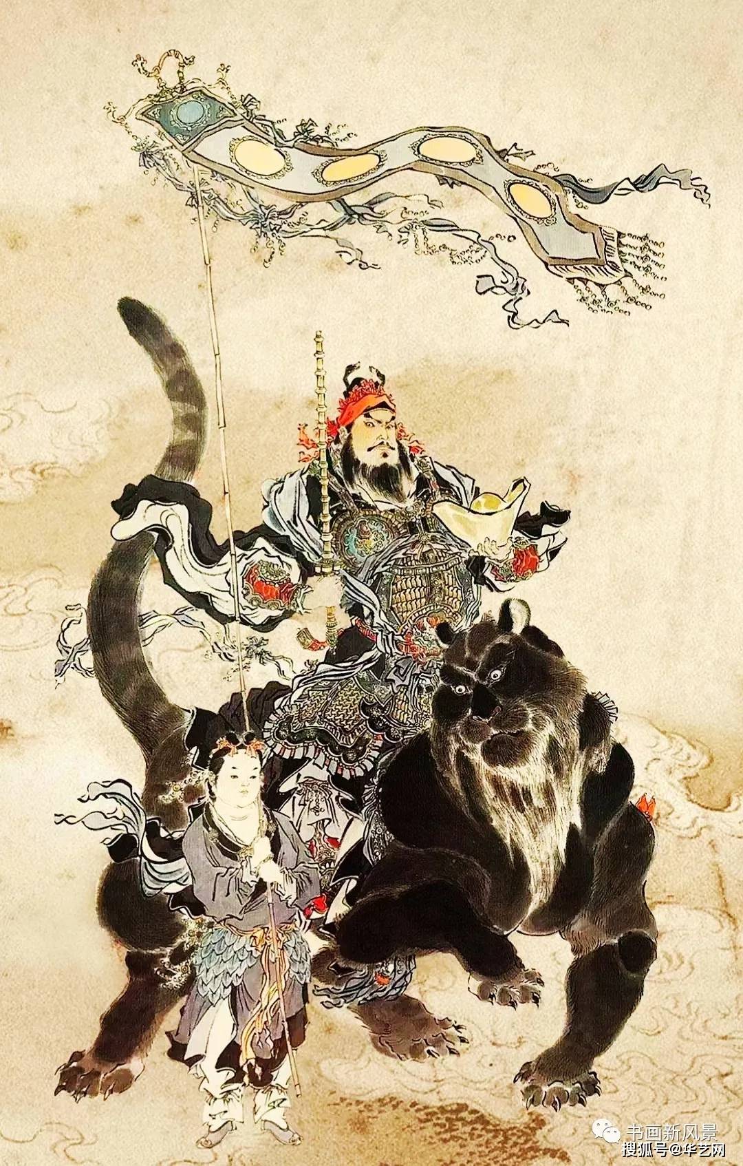 虎年骑虎财神来人人金银装满袋