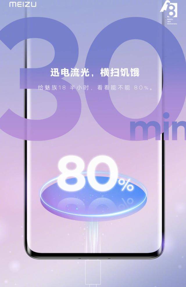 原创魅族18pro有线无线充电都一样半小时充电80还是较弱