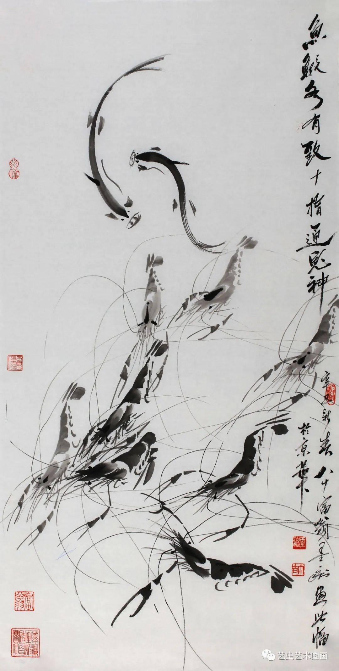 自成一派独具风格一代虾王墨痴