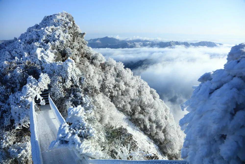 光雾山冬天景色图片