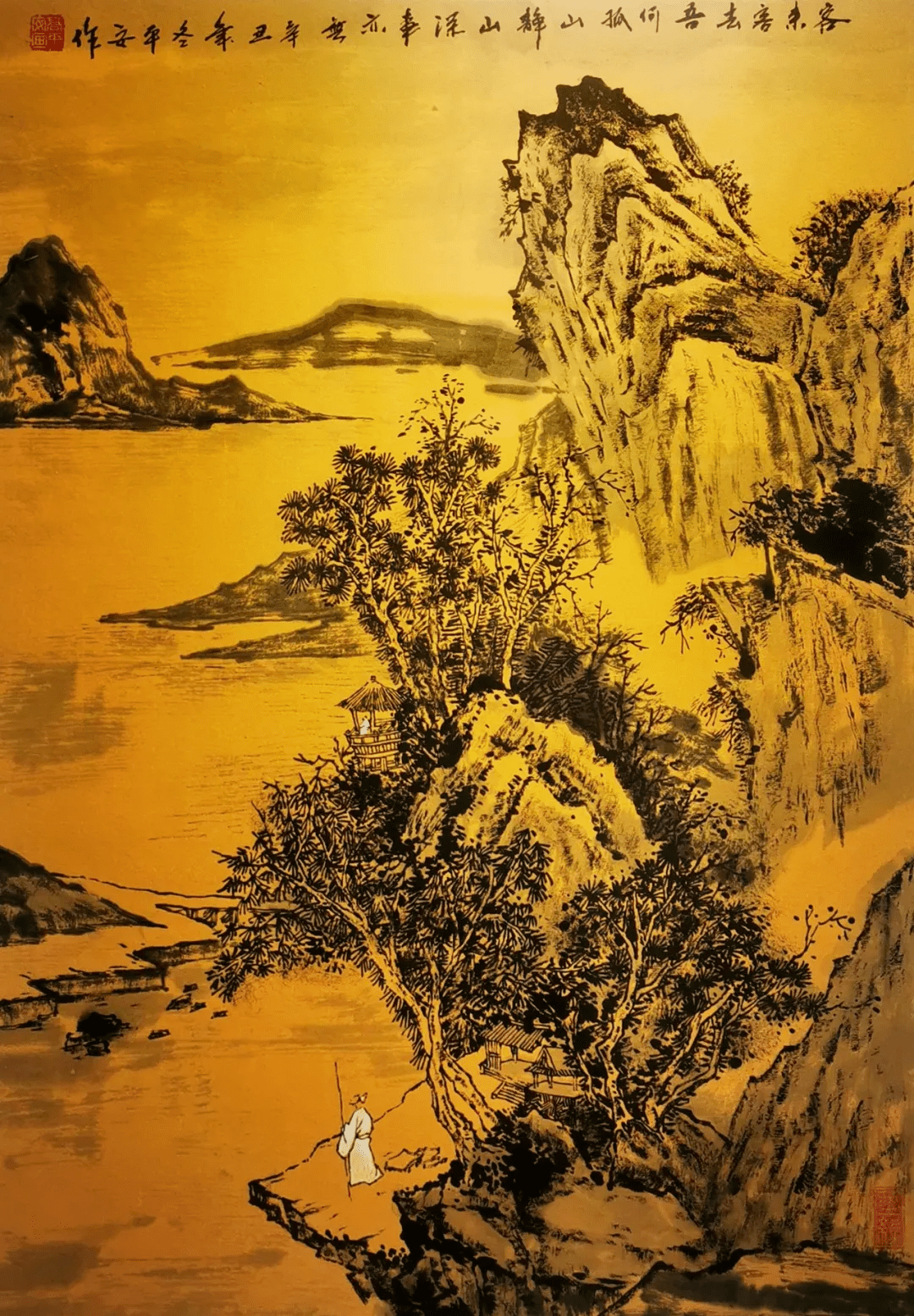 水墨画|溢彩吕梁丨 高平安水墨画作品在吕梁市群众艺术馆展出