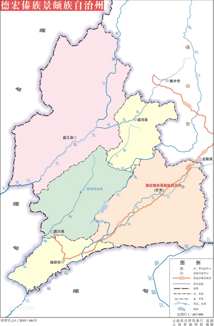 在云南省西部,东和东北与保山地区的龙陵,腾冲两县相邻,南,西和西北与