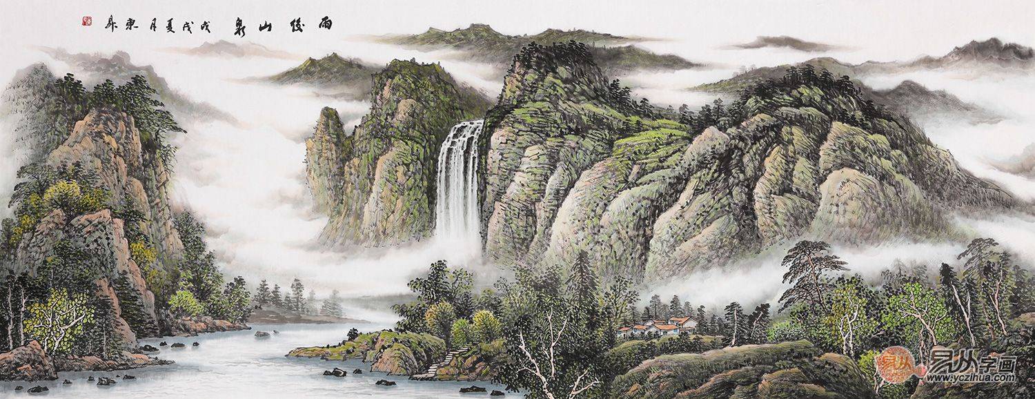 赵洪霞山水画生动传神蕴含着传统艺术的神韵