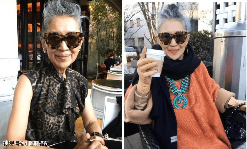 皱纹 时髦与年龄无关，这位70岁的日本奶奶满脸皱纹，状态胜过同龄人