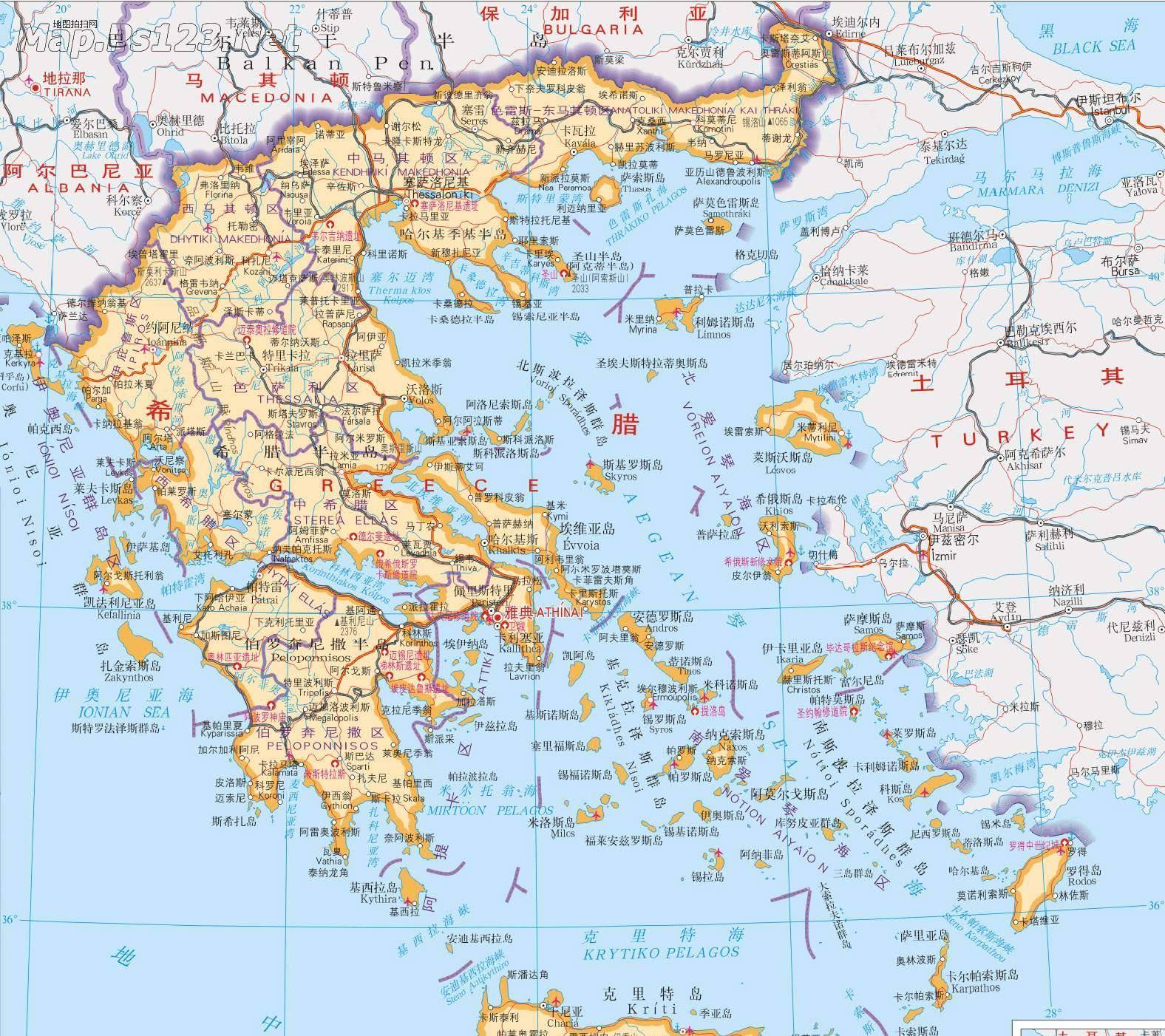 原创憋屈的土耳其被希腊贴着海岸线划界几乎独占爱琴海诸岛