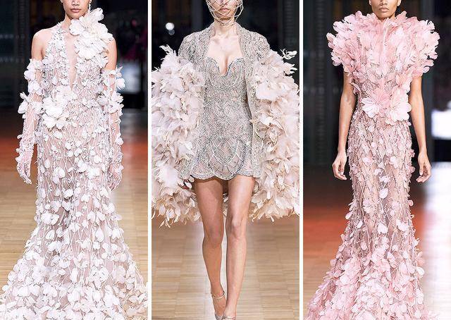 高定 黎巴嫩ElieSaab高定系列：2022春夏的美，花枝、刺绣、钉珠好仙