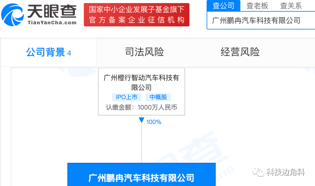 小鵬汽車成立廣州鵬冉汽車科技公司 經營范圍含汽車租賃 隆平联社