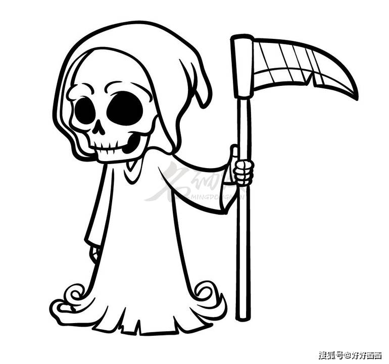 画q版死神绘画方法